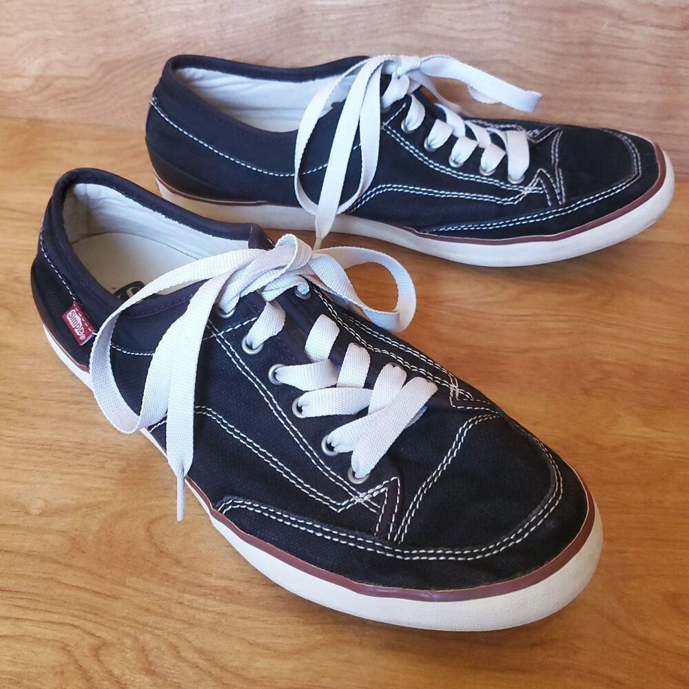 Simple Eco Sneaks Mens 11 Black Hemp Canvas Sneakers Casual Skater Shoes